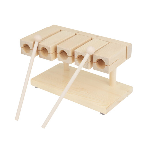 Wooden Percussion Block Maple 5-Tone with Mallet