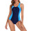 Costume intero da donna con design a blocchi di colore 4