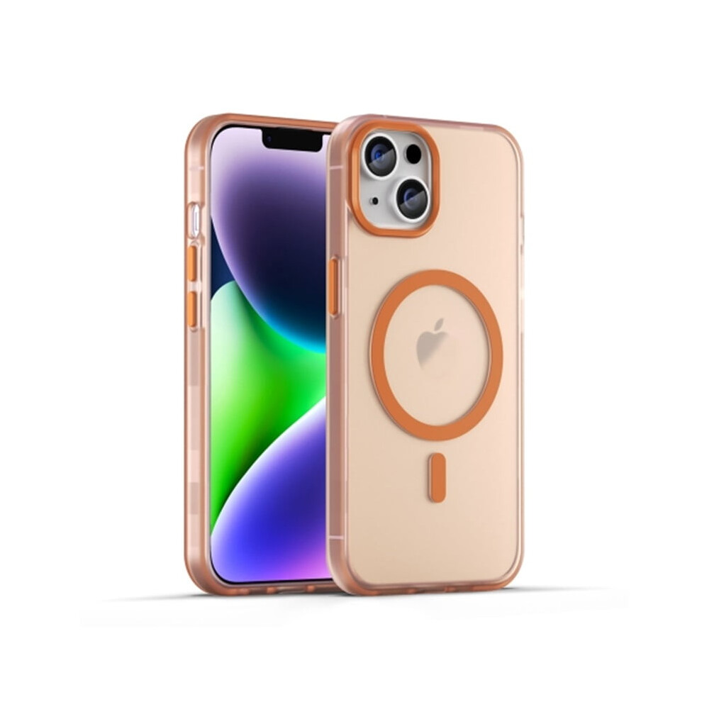 Iphone 14 Plus Magsafe Frosted Tpu+Pc Case Orange 9418476967368