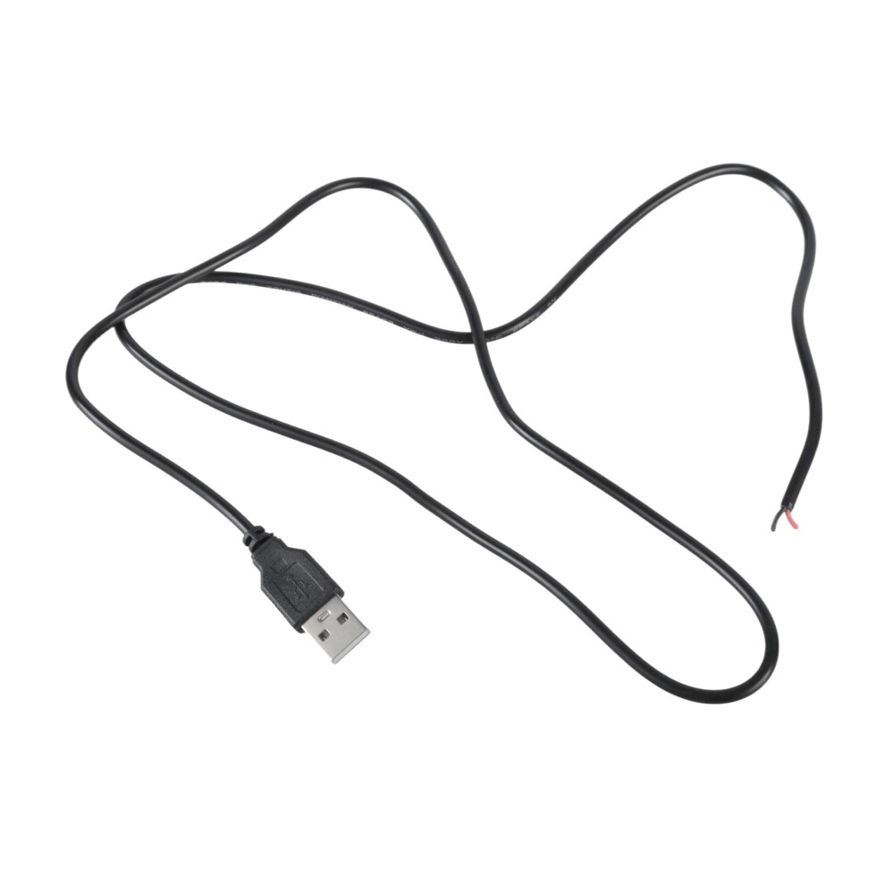 Usb Male To 2-Pin Pigtail Power Cord 22 Awg Bare End 9418476989841