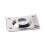Square Curved Guitar Jack Plate Silver 1/4 Inch Indented 2