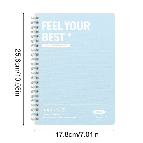 B5 Coil Notebook Unruled 120gsm Portable Plastic Cover 1