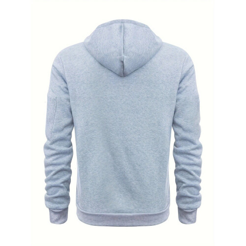 Men's Casual Solid Hoodie with Pockets, Long Sleeve Fall 2