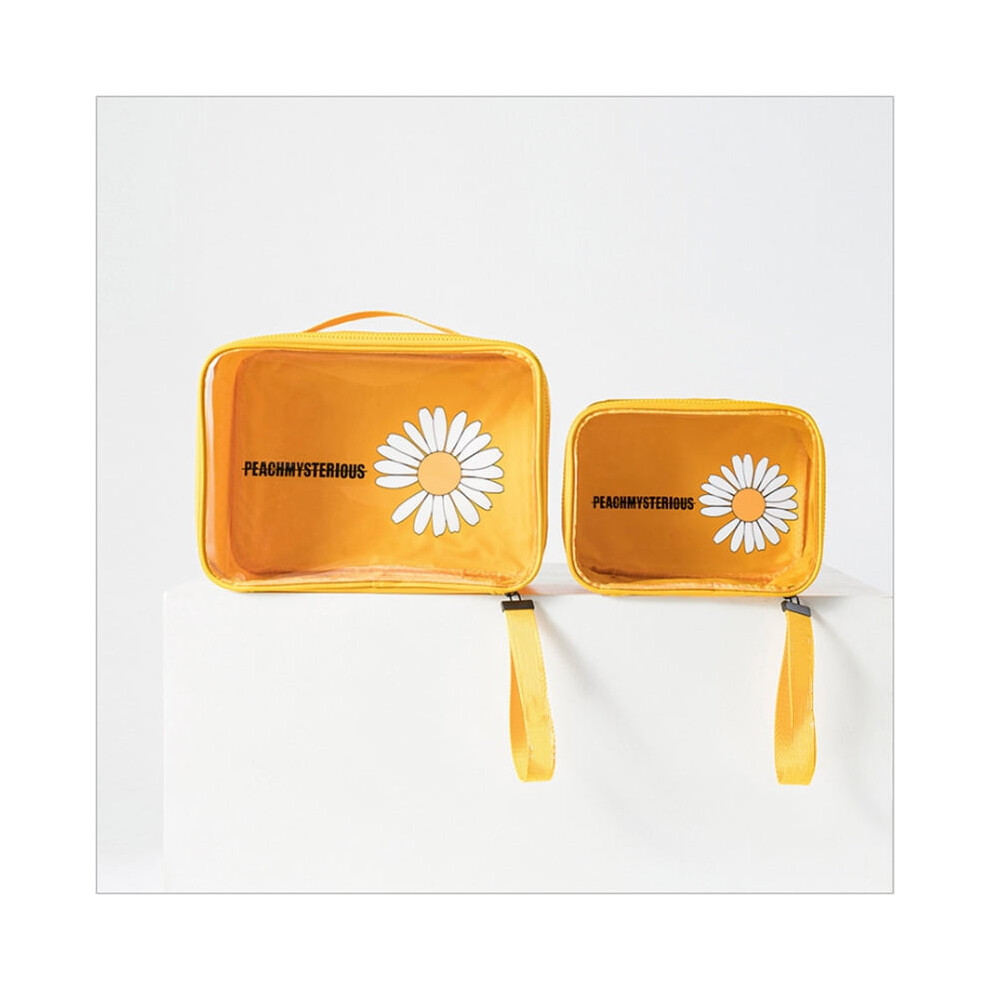PVC daisy makeup bag transparent large capacity