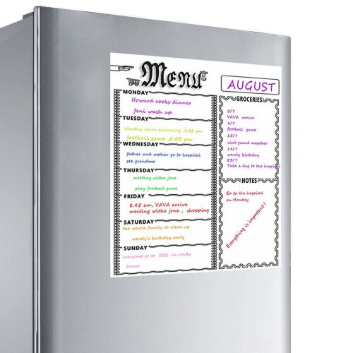 Magnet Fridge Calendar Whiteboard Weekly Schedule
