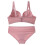 Women's Comfortable Everyday Bra and Panties Set Pink 6