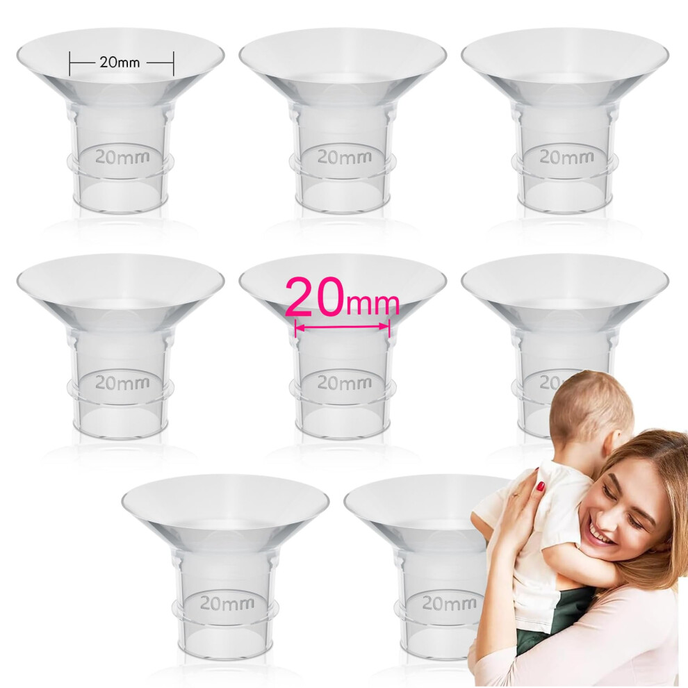 Breast Pump Flange Inserts 20mm 8 Pcs Compatible with 24mm