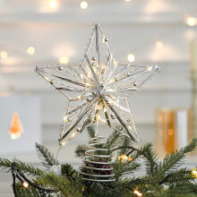 Prebright Reindeer Tree Topper 20 LED Solid or Blinking Mode