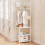Freestanding coat rack with 2 shelves for entryway 4