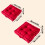 Coussin de sol en velours rouge 40 cm 5
