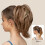 Natural Hair Extensions Messy Bun Piece with Bendable Wire 8