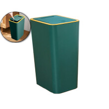 Trash Bathroom Trash Can Large Garbage Can with Press Top Lid Toilet Bedroom Living Room Wastebasket with Lid Pedal(Green)