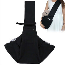 Pet Sling Carrier for Small Dogs & Cats, Comfortable Crossbody Shoulder Bag for Outdoor Travel, Hands-Free Puppy Cat Carrying Bag with Pocket
