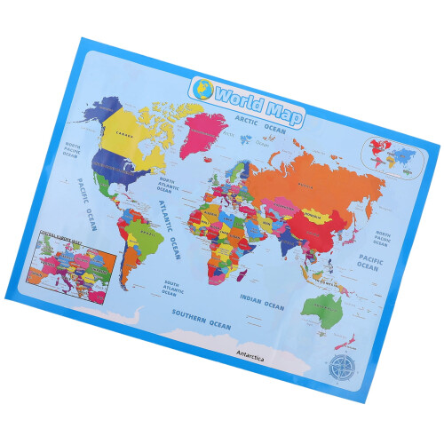 World Map Stickers for Geography Learning and Cognitive