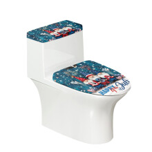 Adjustable Polyester Toilet Lid Cover with Elastic Bottom, Soft & Easy Care – Compatible with All Toilet Shapes Including U-Shaped