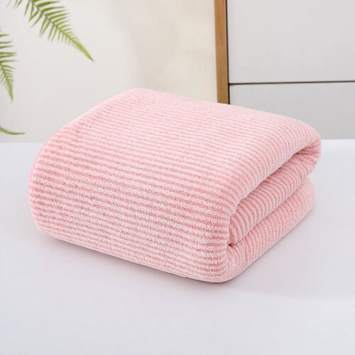 Coral Fleece Bath Towel Large Thick Honeycomb Texture
