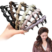 Pearl Hairband for Women Vintage High Skull Design with