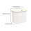 Plastic Step Trash Can 10.2 inch White Green 3