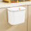 Plastic Step Trash Can 10.2 inch White Green 2