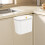Plastic Step Trash Can 10.2 inch White Green 6