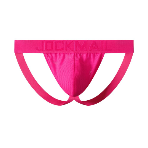 Men's Thong Jockstrap Underwear Solid Hot Pink 1 Pack 1