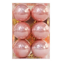 Christmas Balls Decorations Rose Gold 12 pcs 2.36 inch