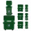 FRCOLOR trash can model child green 8 pcs 5