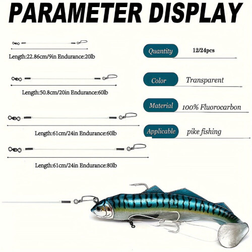 Fluorocarbon fishing leader 20–80 lb 2