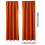 Blackout Curtains for Bedroom Orange Polyester 2 Panels 3