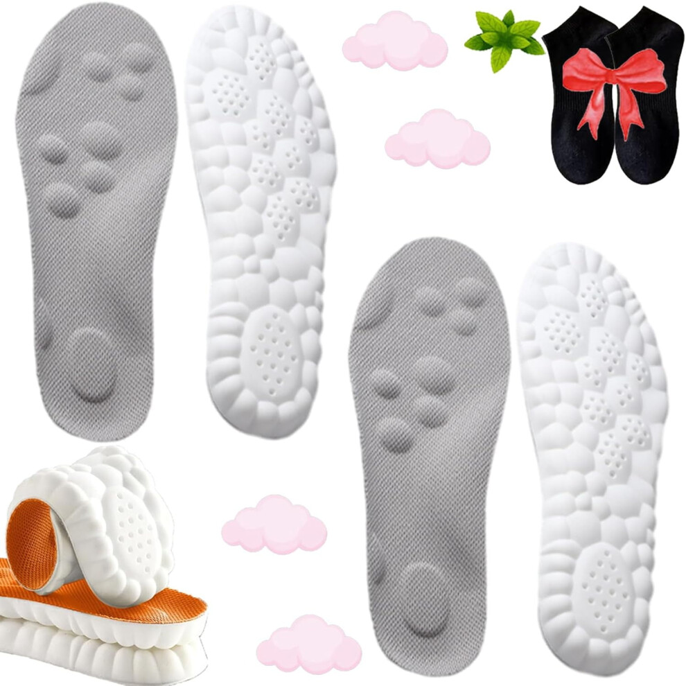 Steppers Orthopedic Insoles for Men and Women Gray Size M