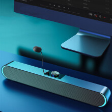 Bluetooth Soundbar with MIC, Laptop Mini Speaker, Subwoofer, Hands-Free Calling, Bluetooth 5.0, USB Powered, Multimedia Speaker