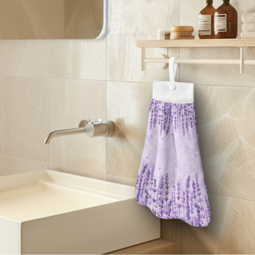 Fast-Drying Flower Dish Towel with Loop – Lightweight, 2