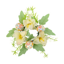 Couronne de bougies artificielles à fleurs pour la décoration printanière et estivale