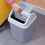 Bathroom Trash Can with Flip Lid, Plastic, 1 Piece 4