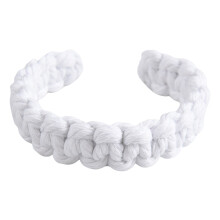 Q-229 White Curtain Tiebacks Handwoven Rope Holdbacks Natural Cotton Window Bands For Drapery Sheer Panels Adjustable Fabric Clips Nordic Style