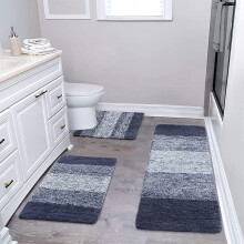 Ensemble de tapis de salle de bain en microfibre antidérapante 4 pièces