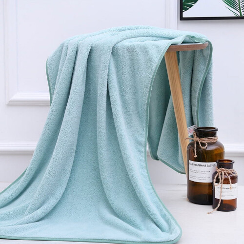 Coral Fleece Bath Towel Large Thick Honeycomb Texture