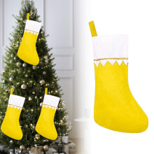 14 inch Personalized Christmas Stocking (1 Pack), Blank Red Stocking with Green Cuff Gold Trim, Holiday Decorations for Family Fireplace Mantel