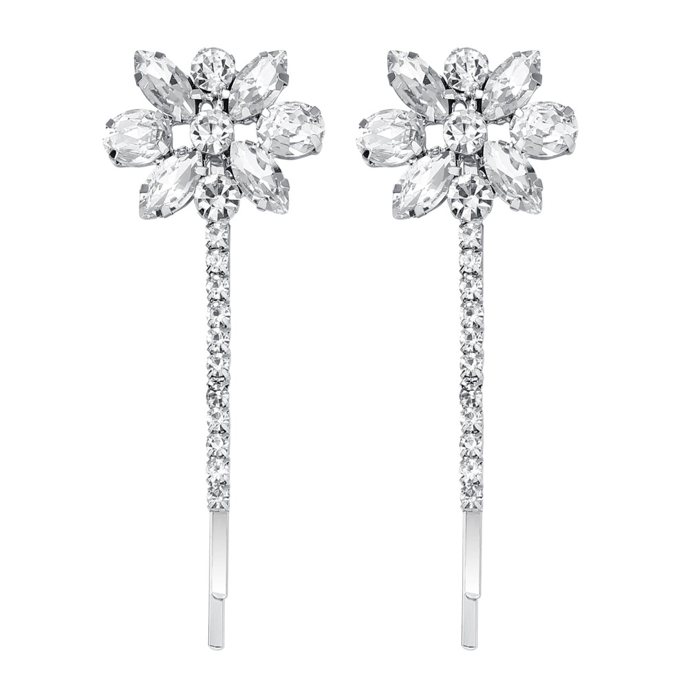 Silver Rhinestone Vintage Hair Pin Alloy 1 piece