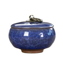 Mini boîte à thé en céramique avec couvercle, pot de rangement portable