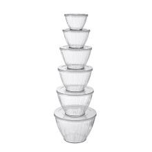 Ensemble de bols mélangeurs en verre Pyrex avec couvercles