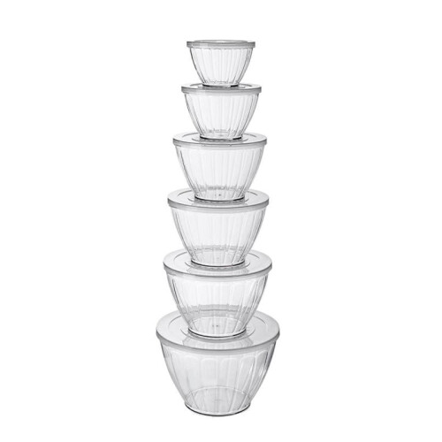 Ensemble de bols mélangeurs en verre Pyrex avec couvercles