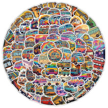 Bus Doodle Stickers Waterproof Decorative 100 pcs