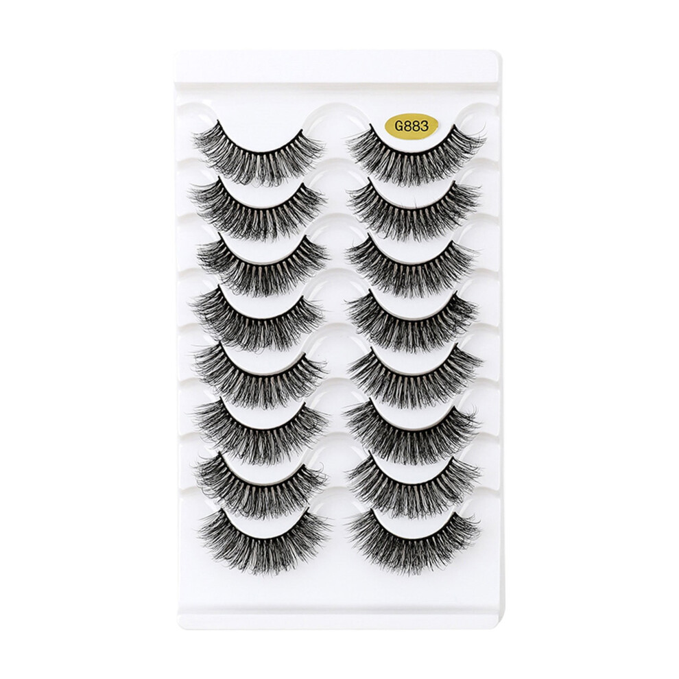 False Eyelashes Natural Volume Curly Thick 8D 8 Pairs