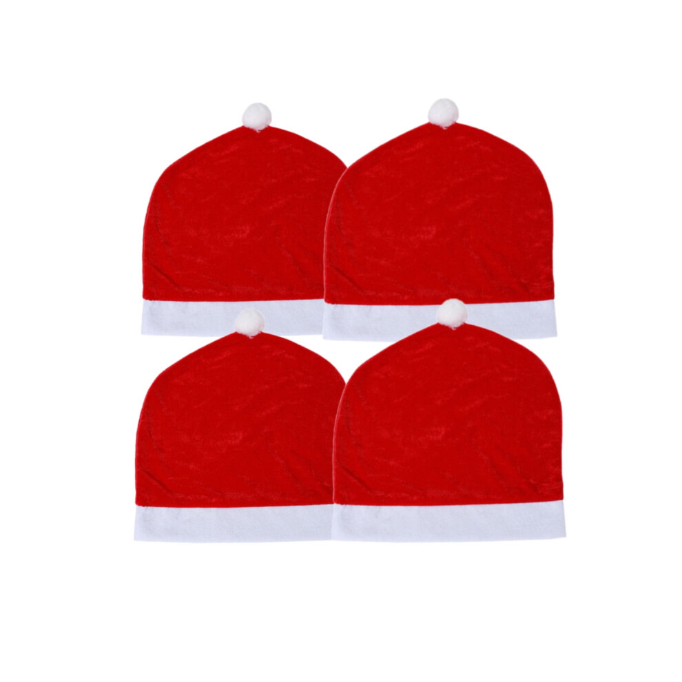 Plush Car Seat Headrest Covers 4 Pcs Red 913466698912