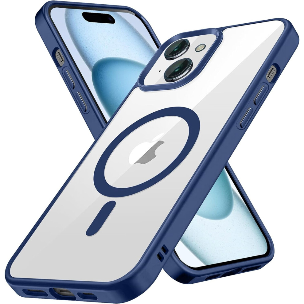 Iphone 14 Plus Transparent Magnetic Case Navy Blue 971050502373