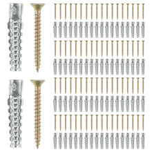 Heavy Duty Steel Wall Anchors for Drywall, 50 Sets