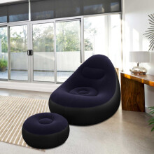 Fauteuil gonflable avec dossier et accoudoirs (1 pièce)