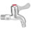 Wall Mount Washing Machine Faucet Single Cold Water 2 Inch 1