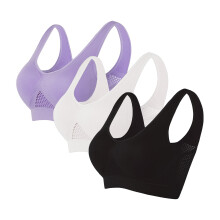 Soutien-gorge de sport pour femme, lot de 3, grandes tailles, sans coutures, couvrance totale